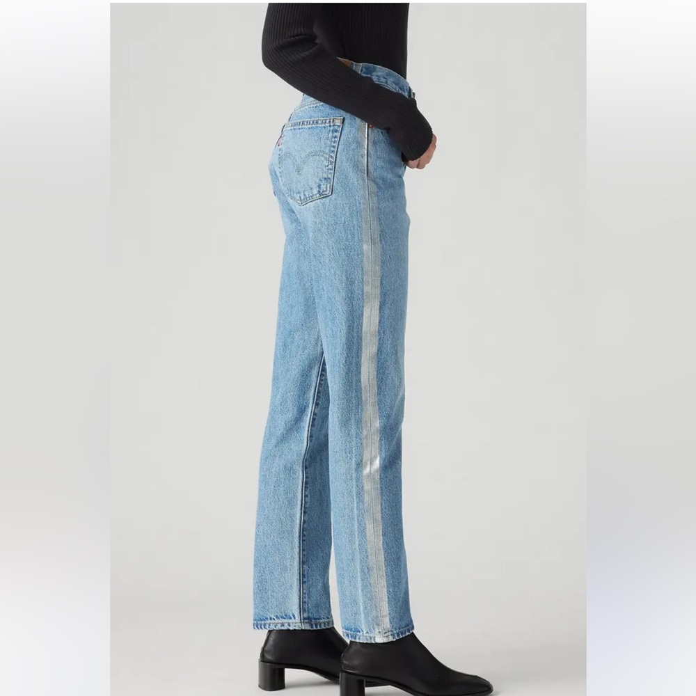 Levi's 501 Straight Leg Jeans,with silver details